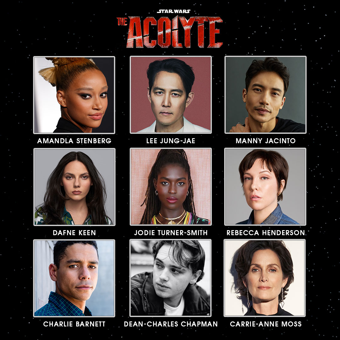 Le casting de la série originale Acolyte dévoilé | StarWars.com 3 Une image avec le casting complet de The Acolyte.