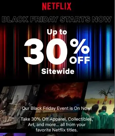 boutique netflix offres du vendredi noir