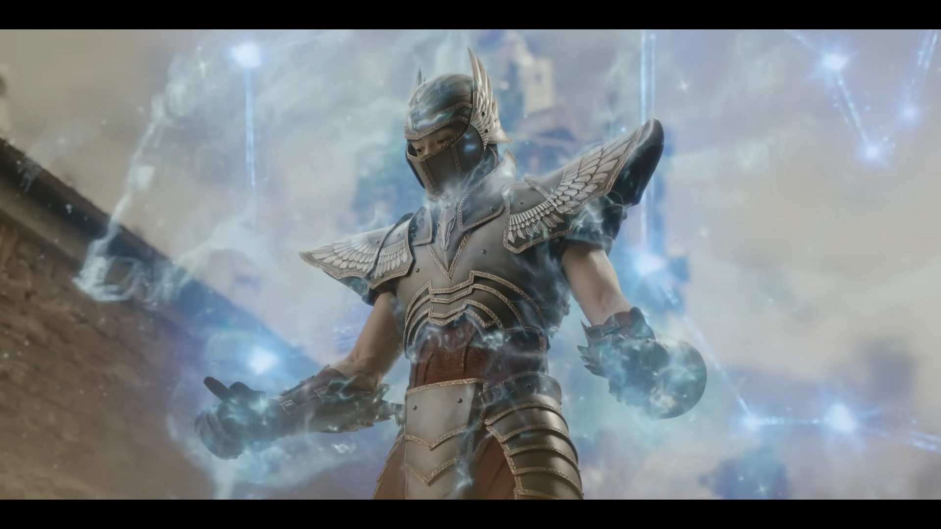 Seiya (Mackenyu) est impressionné par la toile de Pégase dans Knights of the Zodiac (2023), Toei Animation via YouTube.