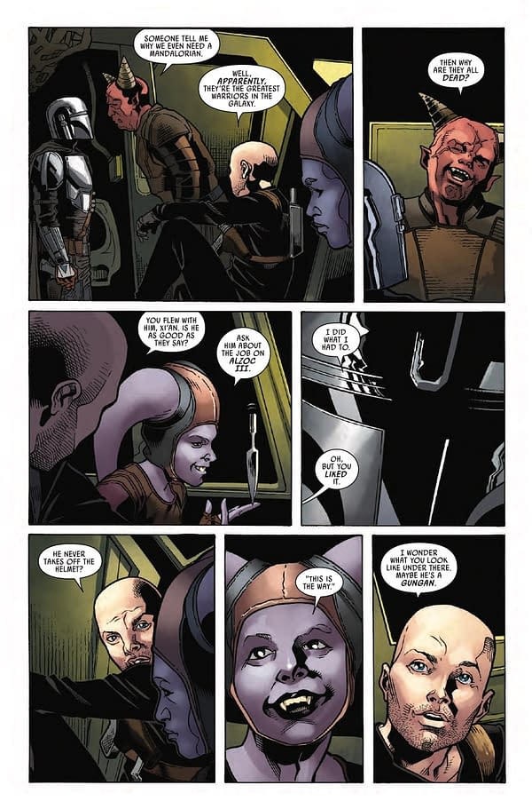 Page d'aperçu intérieur de STAR WARS : THE MANDALORIAN #6 COUVERTURE PATRICK GLEASON