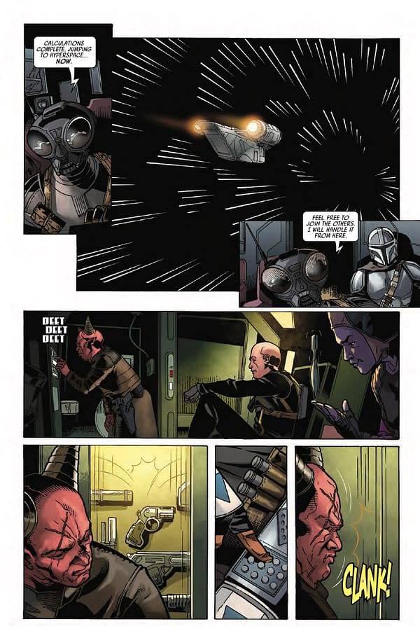 Page d'aperçu intérieur de STAR WARS : THE MANDALORIAN #6 COUVERTURE PATRICK GLEASON