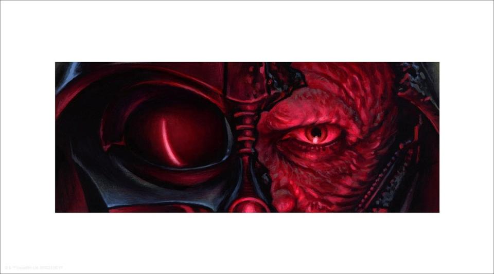 Les nouveaux portraits Mondo "Eyes Only" se concentrent sur Obi-Wan et Vador 7 Yeux sans visage Portrait de Dark Vador.