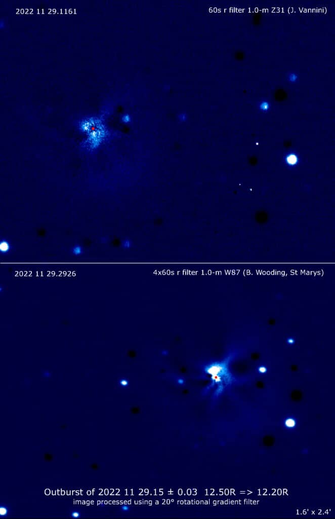 Des astronomes repèrent une éruption volcanique sur une comète lointaine › 2 Des astronomes repèrent une éruption volcanique sur une comète lointaine › - 1