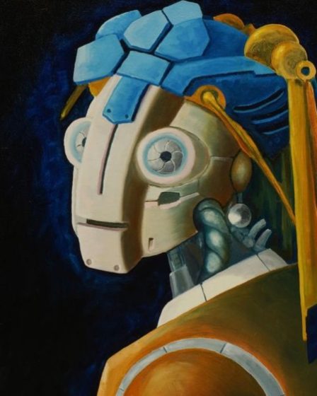 « Girl with a Pearl Earring » de Vermeer, cette fois avec des robots, des écouteurs et des chèvres 59 « Girl with a Pearl Earring » de Vermeer, cette fois avec des robots, des écouteurs et des chèvres - 58