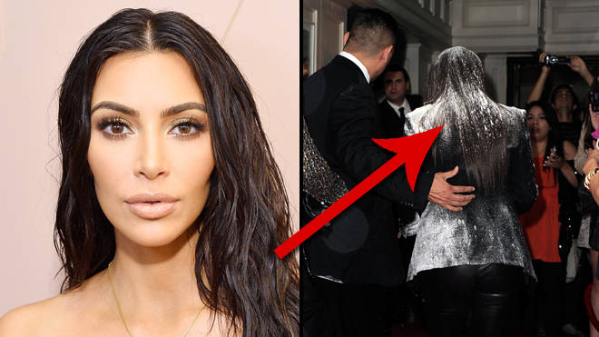 Kim Kardashian aurait mis en scène une bombe à farine sur le tapis rouge 3 Kim Kardashian aurait mis en scène une bombe à farine sur le tapis rouge