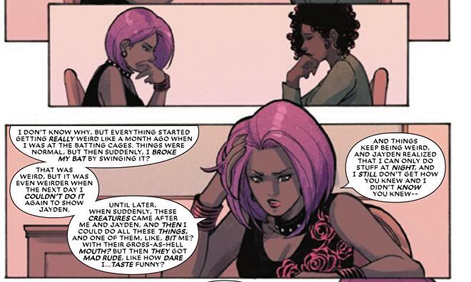 Qui est la fille de Blade ? Apprenez à connaître la Bloodline, le plus récent vampire de Marvel. 5 Brielle Brook explique son origine à sa mère