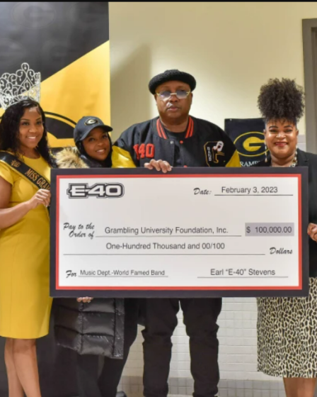 E-40 fait un don de 100 000 dollars à l'Université d'État de Grambling - 1
