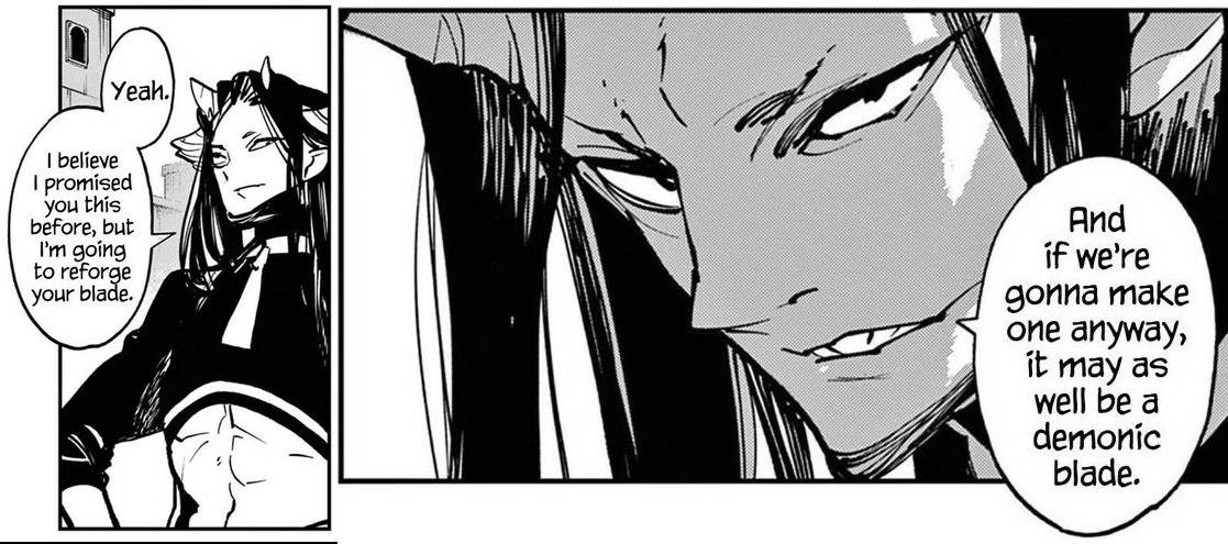 Lord Loki raconte à Lady Ryuu qu'il a reforgé son épée - Yakuza Reincarnation Chapitre 39