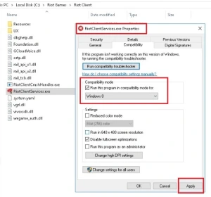 Comment réparer VALORANTLe code d'erreur "ne peut pas être lancé avec votre mode de compatibilité actuel" 18 Comment réparer VALORANTLe code d'erreur "ne peut pas être lancé avec votre mode de compatibilité actuel" - 17