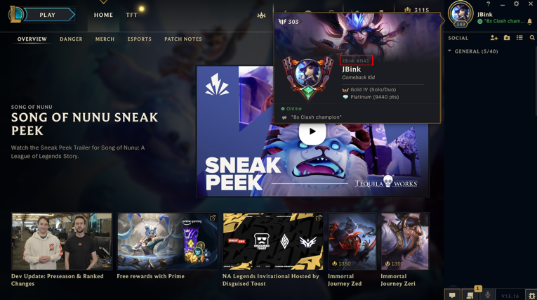 Comment changer de région dans LoL 3 Capture d'écran montrant comment trouver la région anti-émeute d'un utilisateur.