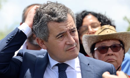 Karim Benzema poursuit un ministre français pour diffamation concernant les accusations sur les Frères musulmans | France 1 Gérald Darmanin wearing a blue suit