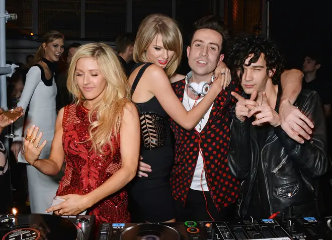 Matty Healy brise le silence sur "Le département des poètes torturés" de Taylor Swift 6 Taylor Swift avec Ellie Goulding, Nick Grimshaw et Matty Healy en 2015