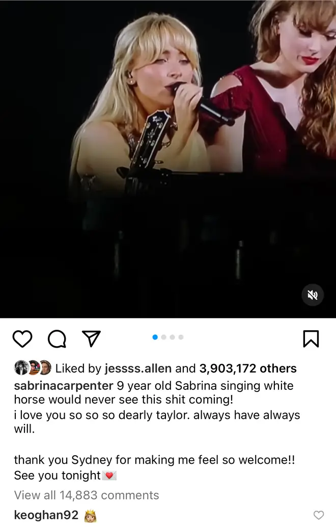 Chronologie complète de la relation entre Barry Keoghan et Sabrina Carpenter 10 Bien sous le post de Sabrina Carpenter, Barry Keoghan a laissé un petit commentaire.