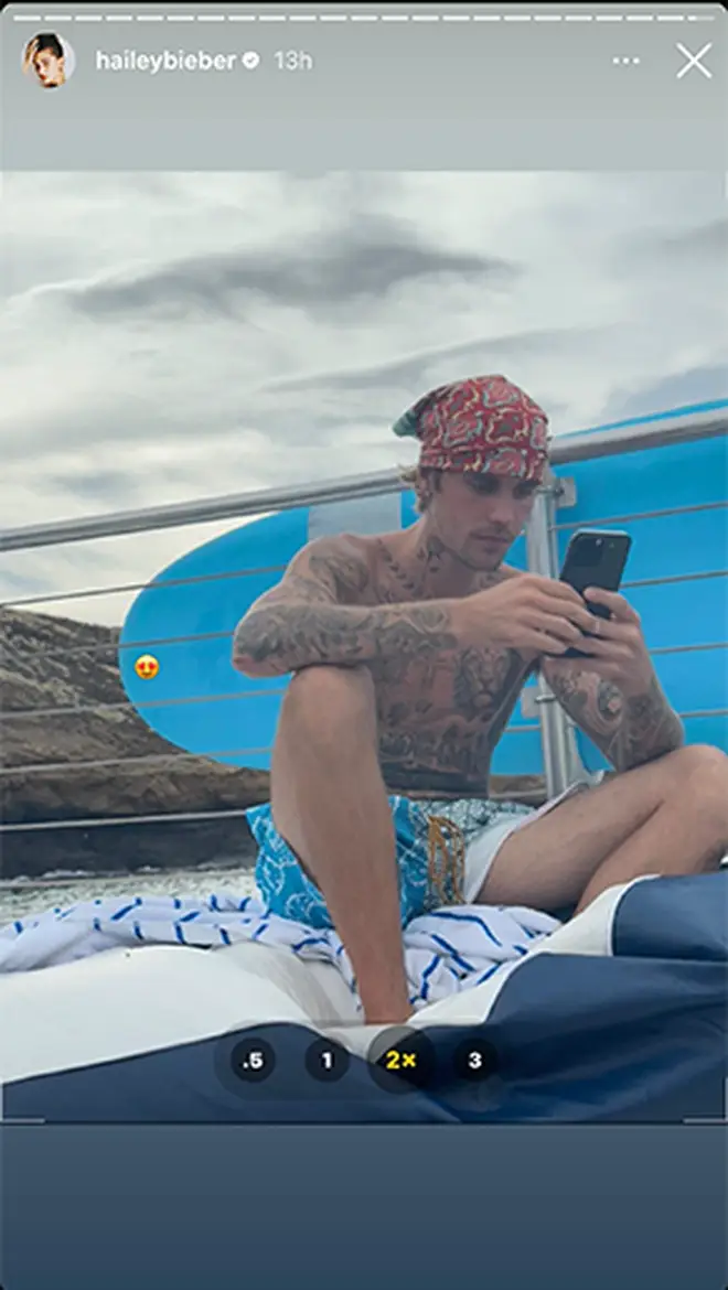 Hailey Bieber a posté une photo de son mari sur sa story IG