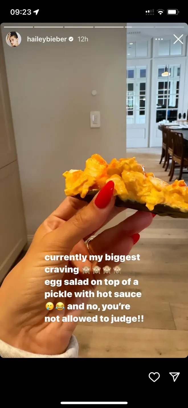Hailey Bieber révèle une envie unique de grossesse : "Vous n'avez pas le droit de juger !" 5 Hailey Bieber a partagé son étrange envie de grossesse sur Instagram