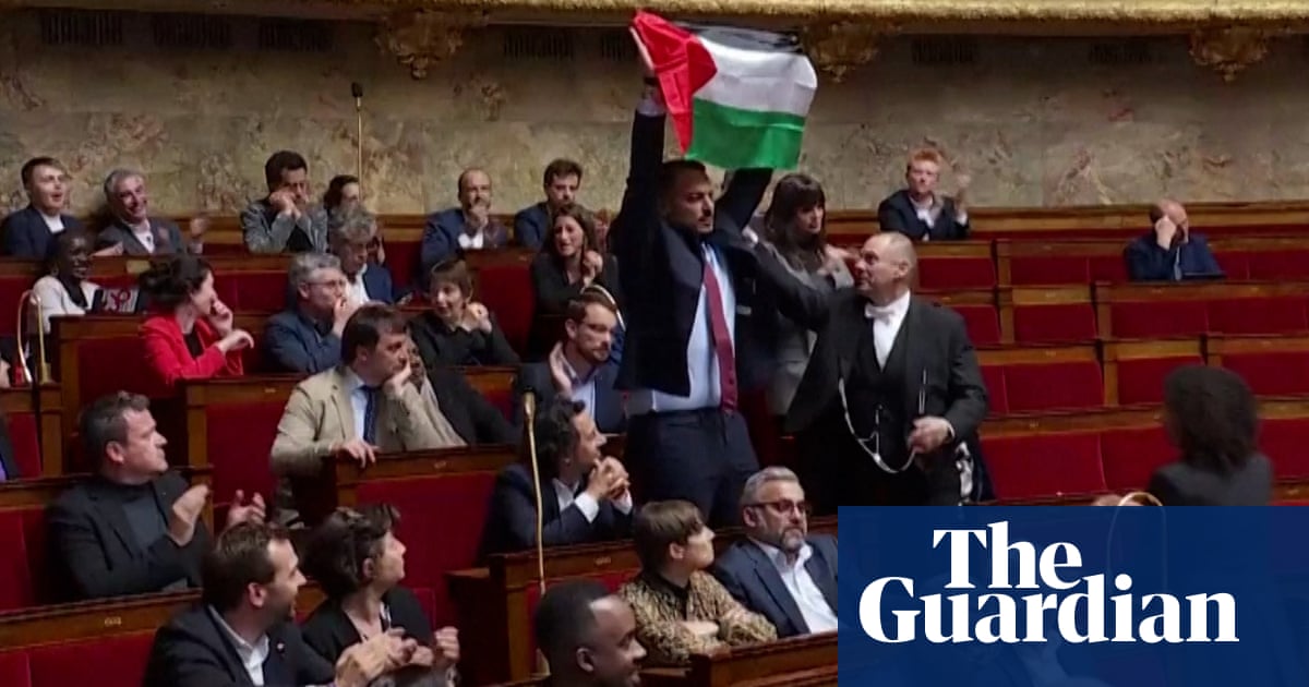 Suspension du Parlement français après qu'un député agite le drapeau palestinien - vidéo | France 2 Suspension du Parlement français après qu'un député agite le drapeau palestinien - vidéo | France - 1