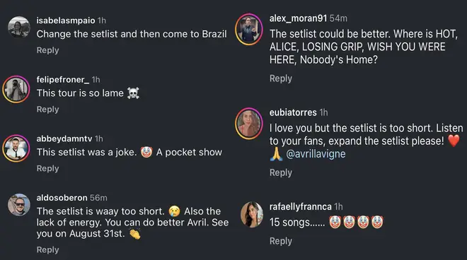 La setlist de la tournée Greatest Hits d'Avril Lavigne suscite des réactions négatives parmi les fans 8 Avril Lavigne suscite l'indignation face à la setlist de la tournée des plus grands succès (2)