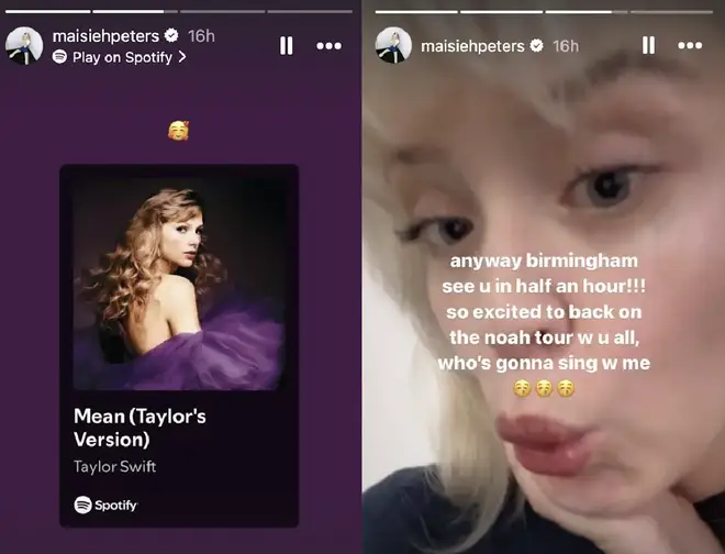 Maisie Peters, l'ouvreuse de Taylor Swift, semble réagir aux réactions négatives «méchantes» de son époque... 7 Histoires Instagram de Maisie Peters