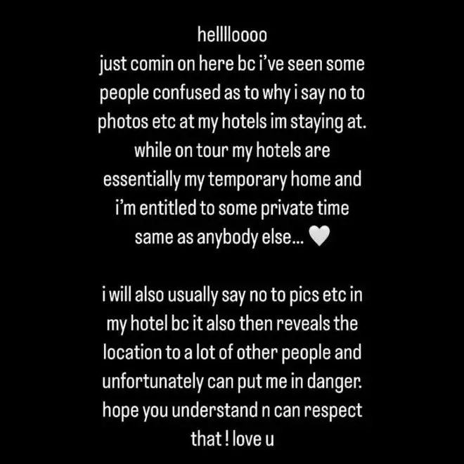 Madison Beer demande à ses fans d'arrêter de lui demander des photos devant ses hôtels 6 Déclaration de Madison Beer aux fans