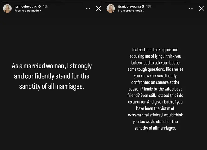 Nicole Young se défend après avoir été accusée d'avoir répandu des rumeurs sur Emma Hernan