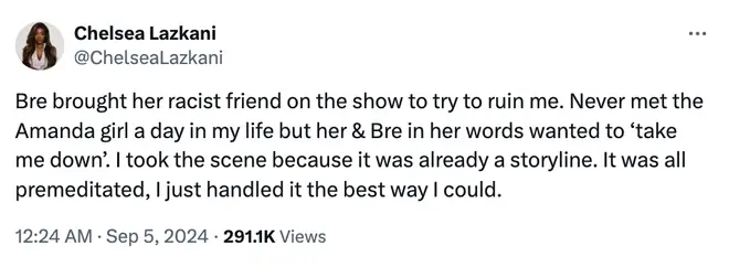 Qui est Amanda Lynn et comment connaît-elle Bre Tiesi sur la vente de Sunset ? 6 Chelsea Lazkani a tweeté à propos d'Amanda Lynn lors de la sortie de la série 8 de Selling Sunset