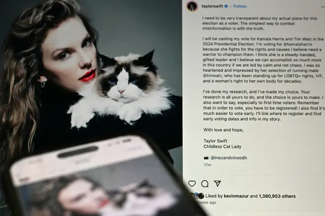 Taylor Swift, "Childless Cat Lady", mèmes après son soutien à Kamala Harris 4 Taylor Swift a appelé Kamala Harris