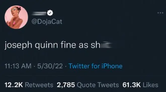 Chronologie des rencontres Doja Cat et Joseph Quinn – Comment se sont-ils rencontrés et sont-ils fiancés ? 5 Doja Cat a initialement tweeté à propos de Joseph Quinn avant Stranger Things libération