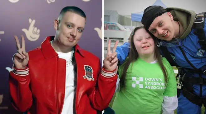 Aitch crie petite sœur avant la représentation des retrouvailles des ParalympicsGB 3 Aitch a crié à sa sœur avant sa performance