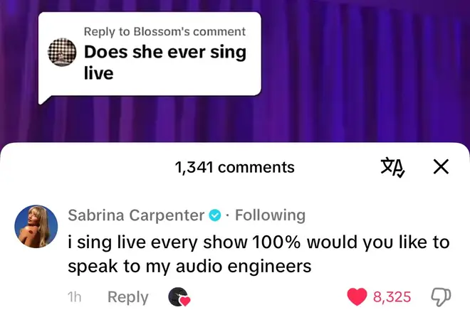 Sabrina Carpenter répond aux accusations de synchronisation labiale de la tournée après que la vidéo soit devenue virale 6 Sabrina Carpenter chante-t-elle en live ?