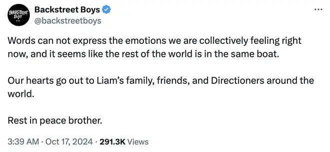 Les hommages des célébrités affluent pour Liam Payne après son décès 13 Garçons des coulisses