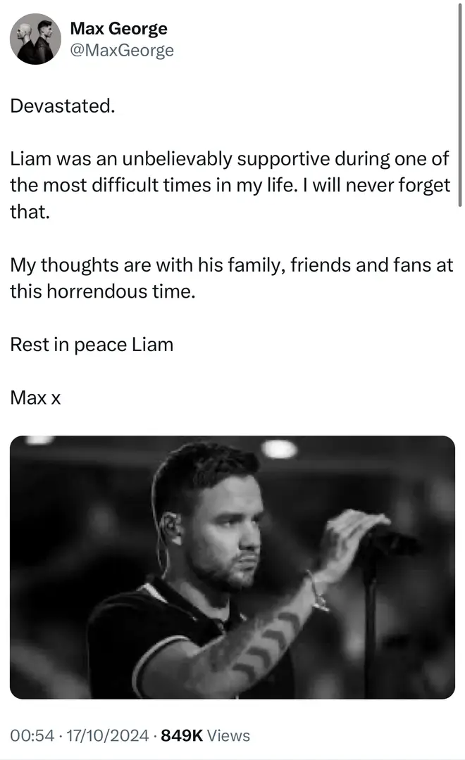 Les hommages des célébrités affluent pour Liam Payne après son décès 15 Max de The Wanted