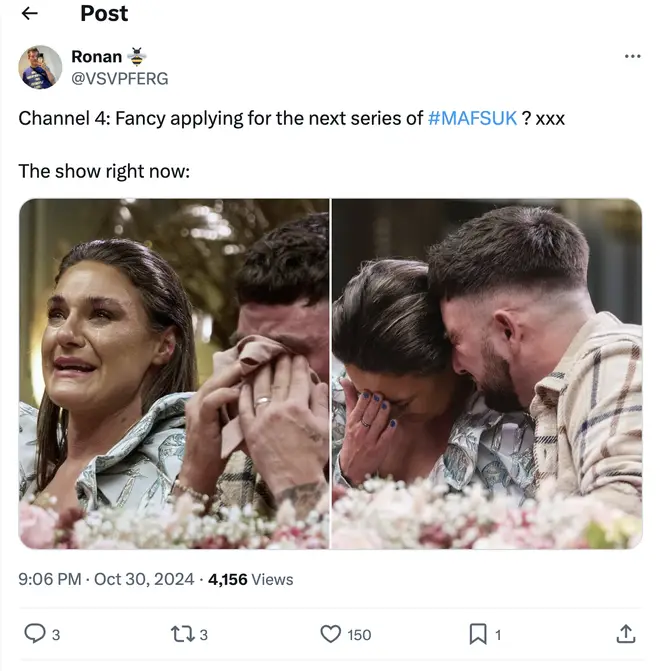 Un fan a plaisanté sur la scène finale de l'épisode sur X