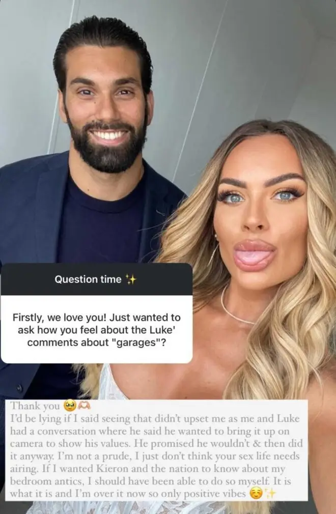 Amy de MAFS UK dit que Luke a rompu sa « promesse » de ne pas discuter de leur relation intime 5 Amy a organisé une séance de questions-réponses sur son Instagram