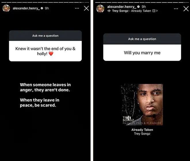 Alex a mis en ligne des histoires sur son Instagram confirmant apparemment sa relation
