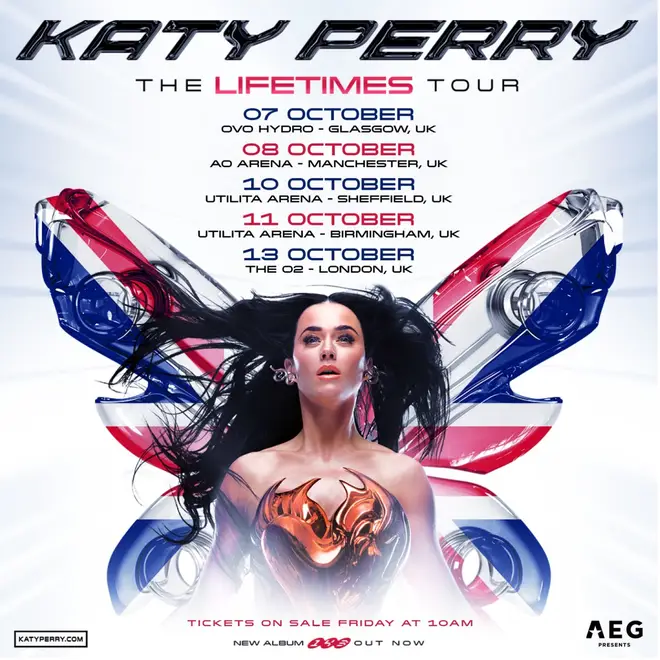 Katy Perry annonce les dates de la tournée Lifetimes au Royaume-Uni : billets, prévente, dates et lieux 3 Katy Perry annonce les dates de sa tournée The Lifetimes au Royaume-Uni