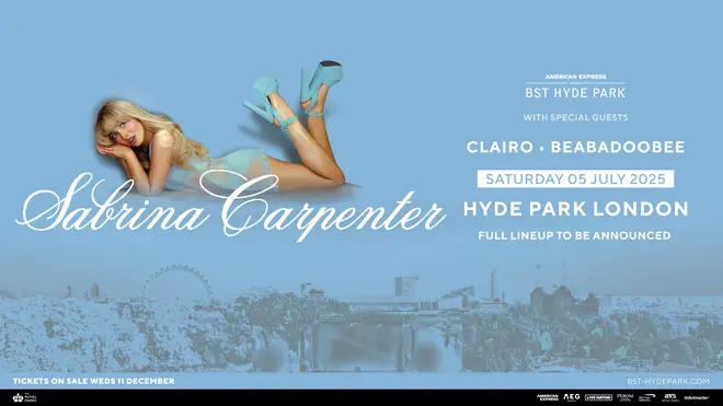 Sabrina Carpenter annoncée pour American Express présente BST Hyde Park 4 Sabrina Carpenter amène sa tournée internationale à Londres pour BST Hyde Park