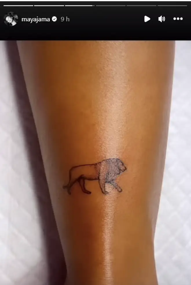Maya Jama et Ruben Dias ont des fans convaincus qu'ils sont des officiels d'Instagram 6 Maya Jama a partagé le tatouage dans sa story sur Instagram
