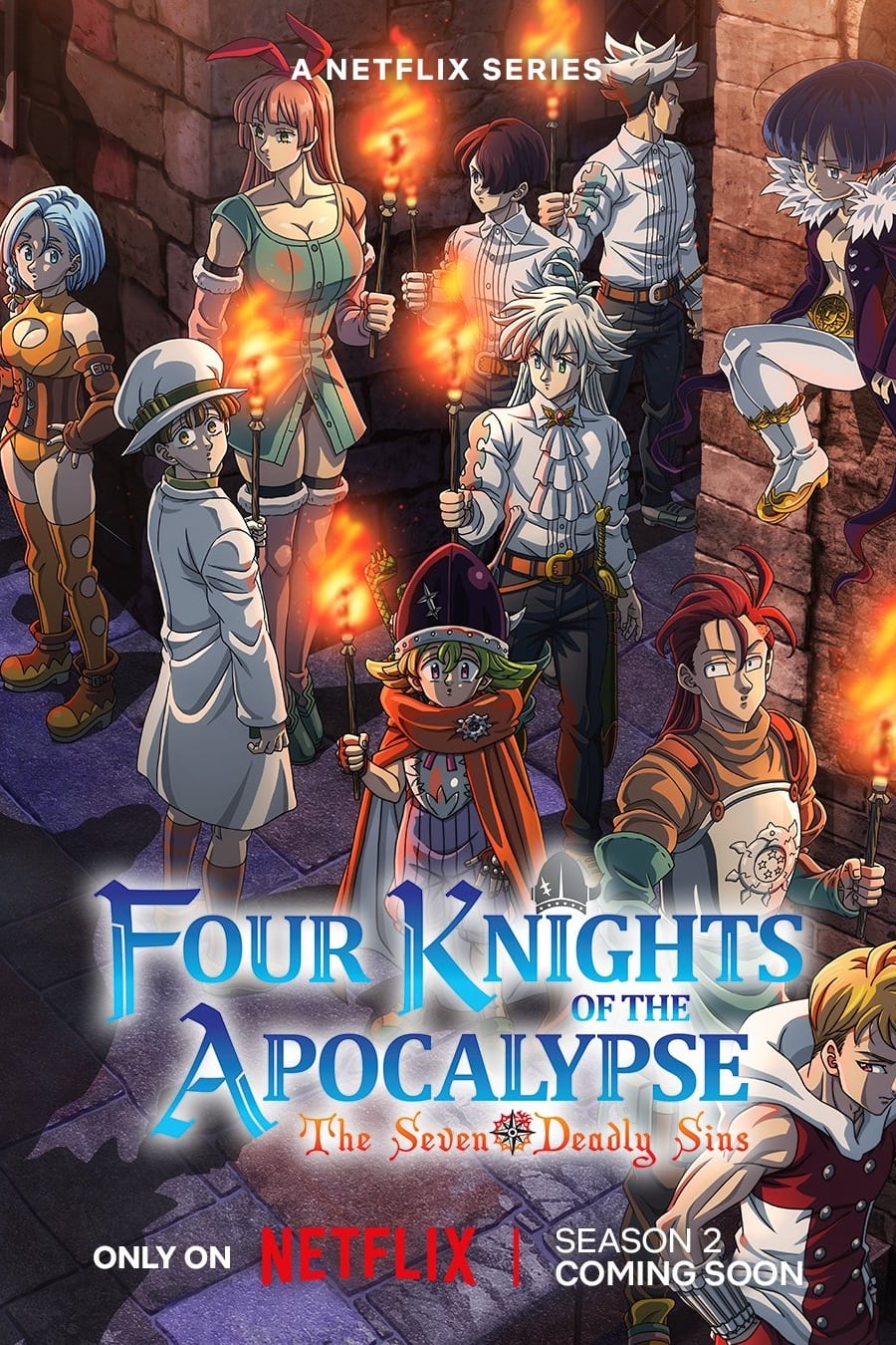 Meilleur nouvel anime sur Netflix en 2025 (jusqu'à présent) 10 Le Seven Deadly Sins: Quatre Chevaliers de l'affiche d'apocalypse
