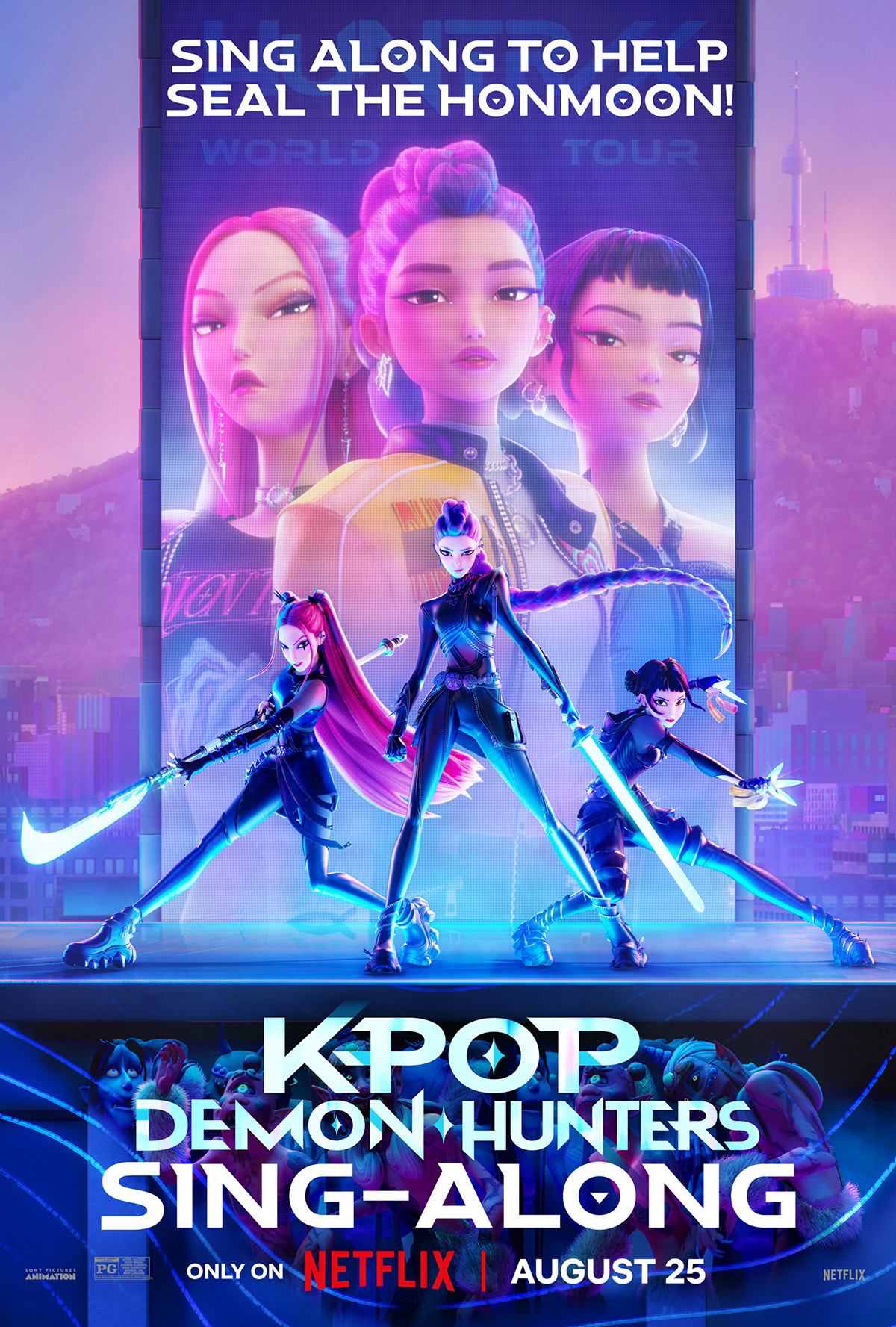 25 au 31 août 2025 3 Affiche de chasseurs de démon Kpop Singalong