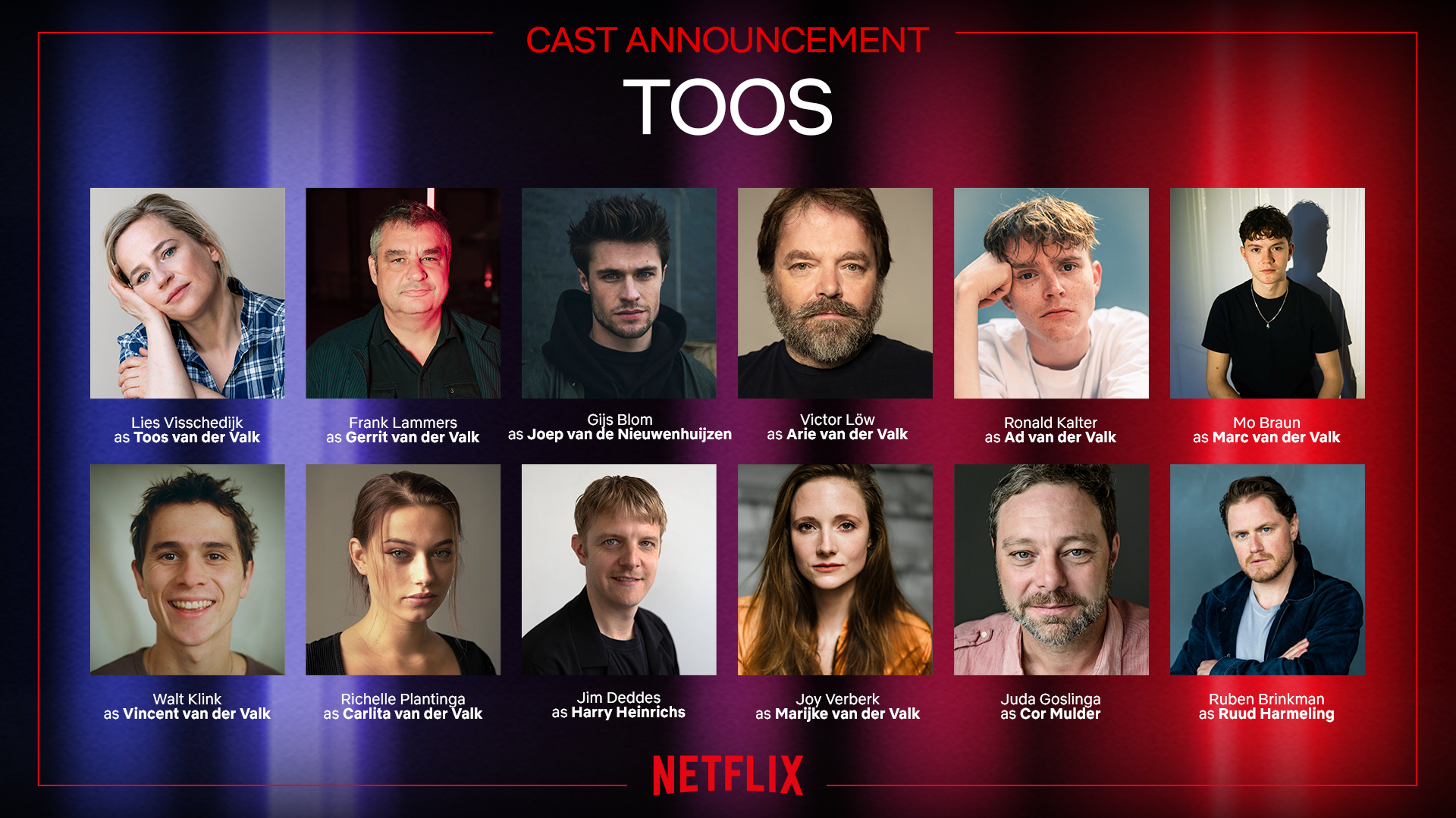 Tous les nouveaux films et séries à venir cette année 7 Annonce du casting de Toos Netflix Pays-Bas